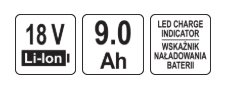 Аккумулятор YATO 18В Li-lon 90Ah 