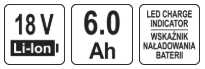 Аккумулятор YATO 18В Li-lon 60Ah 
