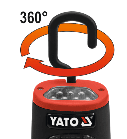 Светодиодный магнитный фонарь LED, 3.7V, 2Ah, 140 Lm, USB, YАТО 