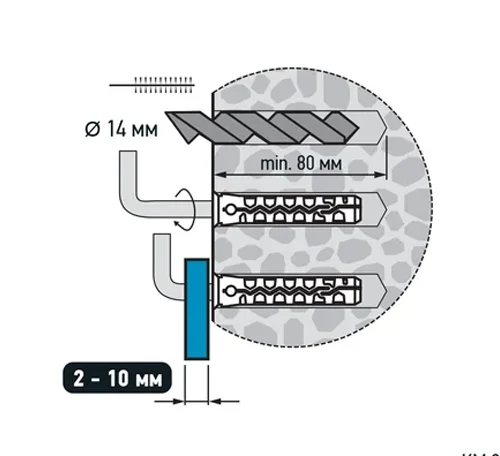 Комплект крепление для бойлера с крюком