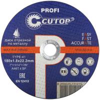 180x1.8x22.2 мм Диск отрезной по металлу и нерж. стали Cutop Profi 39990т