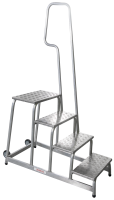 Подставка монтажная профессиональная с 4 широкими ступенями 240 мм и поручнем NV3711 Новая высота 3711104