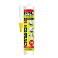 Герметик силиконовый нейтральный бесцветный 280 мл СТРОИТЕЛЬСТВО РЕМОНТ Soudal 34570