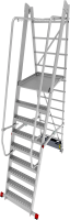 Передвижная профессиональная складная лестница-стремянка с площадкой NV354 Новая высота 3540109