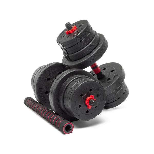 Набор композитных гантелей AMETIST 24 кг с соединительным грифом