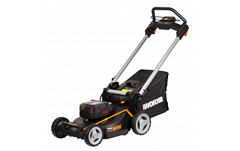 Газонокосилка аккумуляторная самоходная WORX WG748E 40В (20Вх2) 46см 4Ачх2 ЗУ 2Ах2