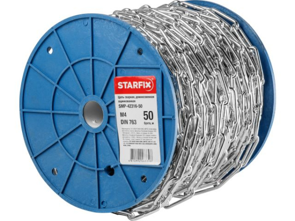 М5 Цепь сварная длиннозвенная оцинк. DIN 763 (бухта 30 м)