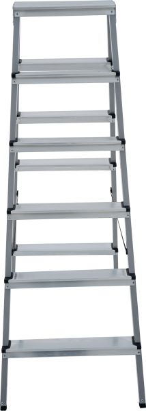 Стремянка алюминий-сталь двухсторонняя 2x6 ступеней NV1140 Новая высота 1140206