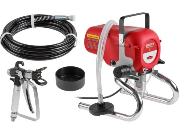 Безвоздушный окрасочный аппарат WORTEX LS 2215 в кор. 1200 Вт, 1.6 л/мин, 227 Бар, шланг 7.6 м 