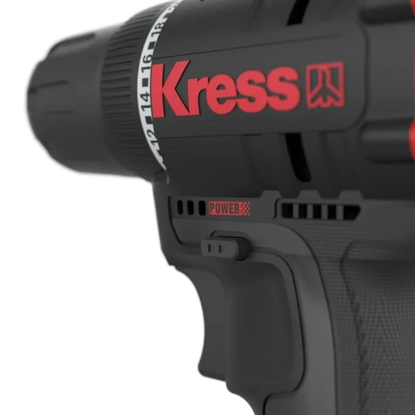 Аккумуляторный шуруповерт KRESS KUA24, 12В, 38Нм, 2Ач х 2, ЗУ 1.5А, кейс