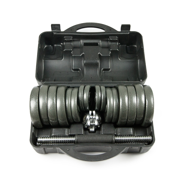 Набор металлических гантелей в чемодане AMETIST 30кг