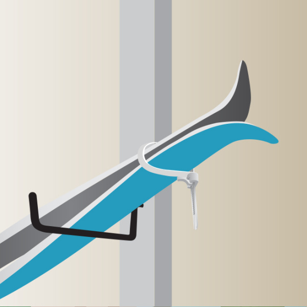 7,5x120 мм Хомут-стяжка МНОГОРАЗОВАЯ НЕЙЛОН PRM (50 шт.) белая