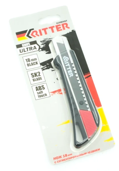 Нож 18 мм с выдвижными лезвиями  SK2 Ultra Ritter HT40122180
