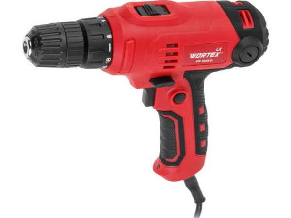 Дрель-шуруповерт WORTEX LX DR 1025 D в кор. 400 Вт, 30 Нм, 2 скор., БЗП 0.8-10 мм, 4 м шнур 