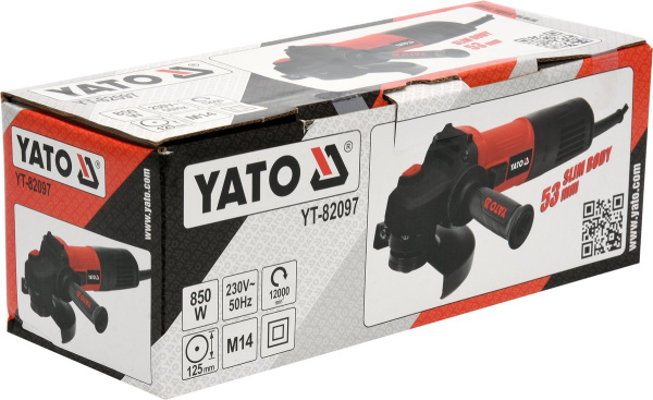 Углошлифовальная машинка 125мм 850Вт YATO 