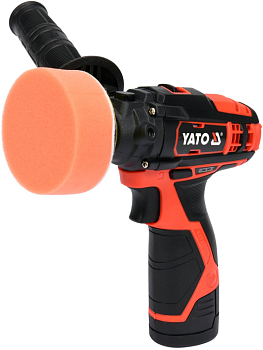 Аккумуляторная полировальная машина 12V 80 мм 2Ah YATO 