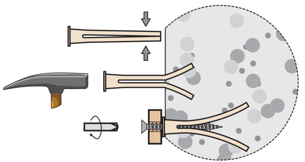 Дюбель забивной для газобетона TAIL НЕЙЛОН (упак. 60шт.)