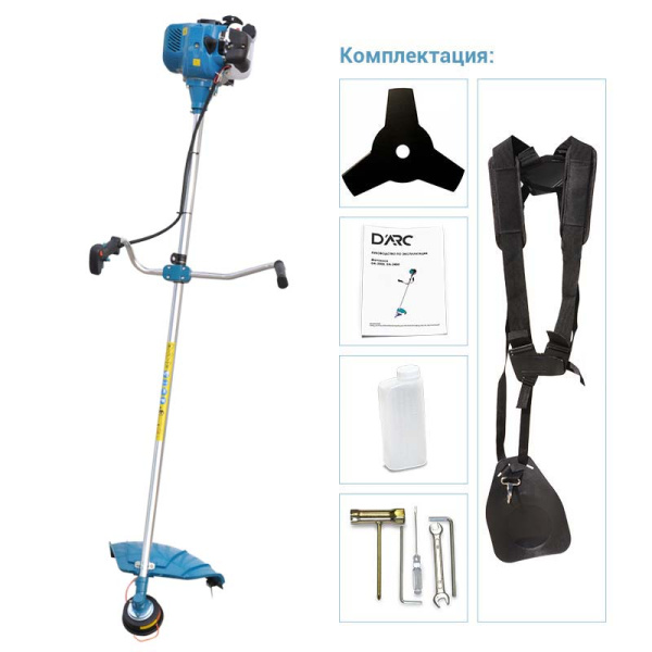 Мотокоса D'ARC DA-2401 (2.4 кВт, autocut25, нож 3Т, двуплечный ремень, лёгк. старт)