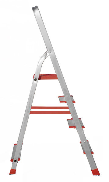 Стремянка профессиональная алюминиевая 4 ступени 80/130 мм NV3112 Новая высота 3112104