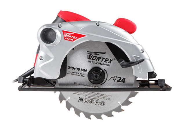 Циркулярная пила WORTEX CS 2170 в кор. (1900 Вт, 210х30 мм, до 70 мм)