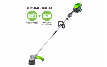 Триммер аккумуляторный GD82LTK5 82В (в комплекте АКБ 5А/ч + ЗУ) Greenworks