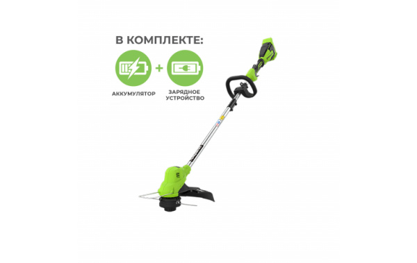 Триммер аккумуляторный GD40LT 40В (в комплекте АКБ 4А/ч + ЗУ) Greenworks