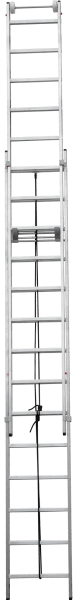Лестница индустриальная двухсекционная с тросовой тягой 2x14 ступеней NV5240 Новая высота 5240214