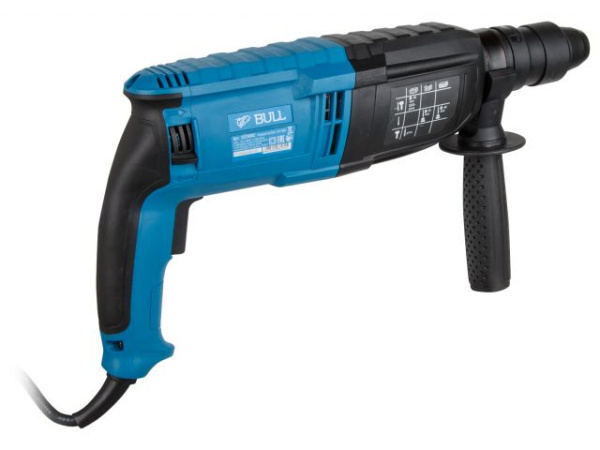 Перфоратор BULL BH 2802 в чем. (850 Вт, 3.2 Дж, 4 реж., патрон SDS-plus, БЗП в комплекте, вес 3.4 кг)