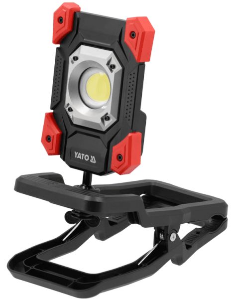 Портативный LED прожектор с зажимом 20W, 2000 Lm, YАТО 