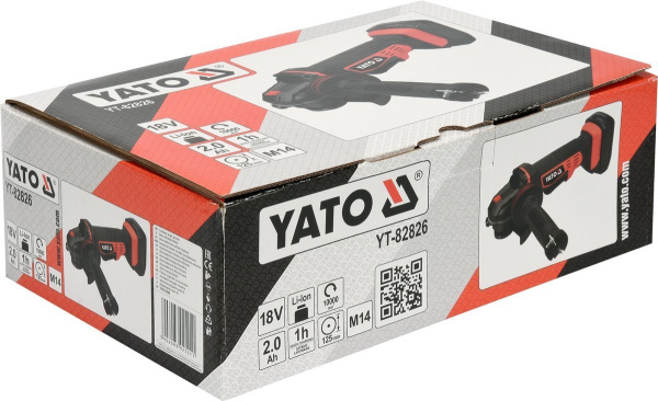 Аккум. углошлифовальная машина125 мм 18В.YATO 