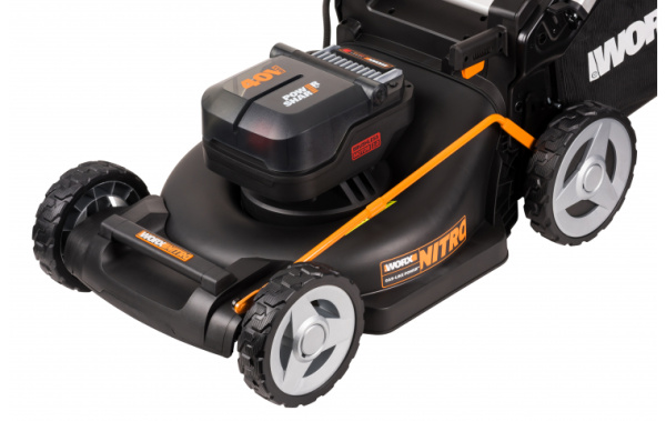 Газонокосилка аккумуляторная самоходная WORX WG748E 40В (20Вх2) 46см 4Ачх2 ЗУ 2Ах2