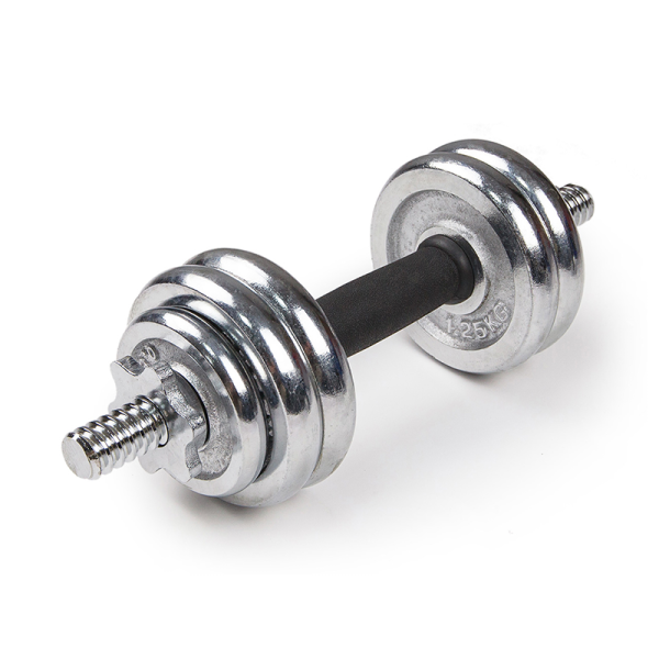 Набор гантелей хромированных AMETIST в чемодане 15 кг