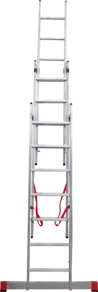 Лестница профессиональная алюминиевая трёхсекционная 3х7 ступеней NV3230 Новая высота 3230307