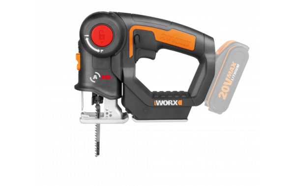 Лобзик-сабельная пила аккумуляторный WORX Axis WX550.9, 20В, без АКБ и ЗУ