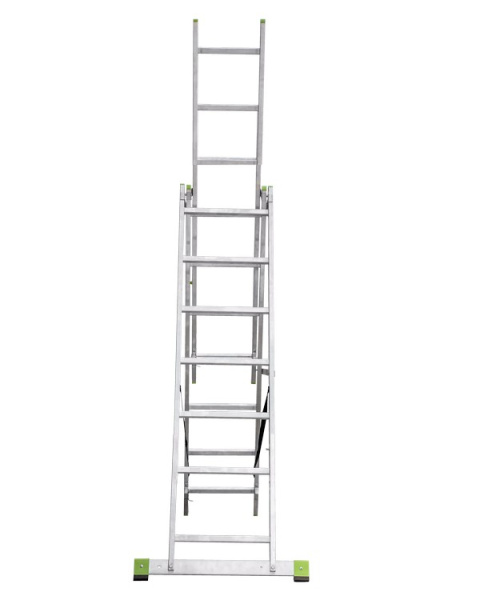 Лестница алюминиевая трёхсекционная 3х7 ступеней NV223 Новая высота 2230307