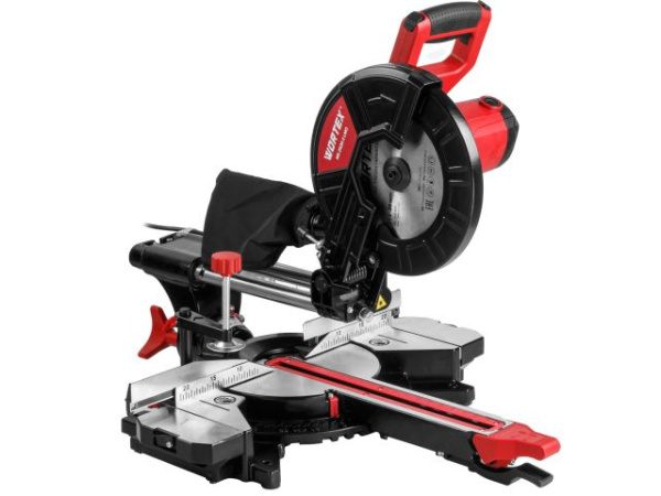 Торцовочная пила WORTEX MS 2520-3 LMO  в кор. 2000 Вт, 255 мм, глуб. до 90 мм, шир. до 340 мм, лазер 