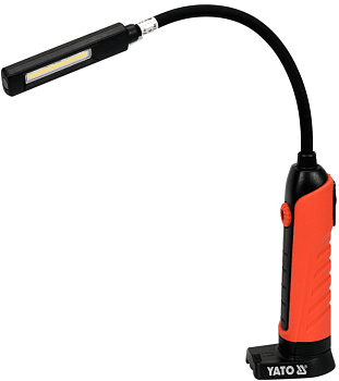 Регулируемый гибкий магнитный светильник LED, 3.7V, 2.6Ah, 500 Lm, USB, YАТО 