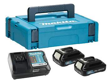 Комплект аккумулятор 12.0 В BL1016 2 шт. + зарядное устройство DC10WD в кейсе 