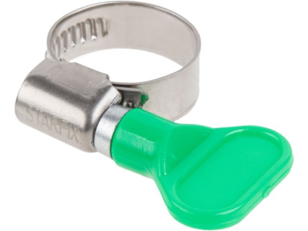 10-16 мм Хомут червячный с ключом бабочка нерж.сталь W2 (20 шт.)