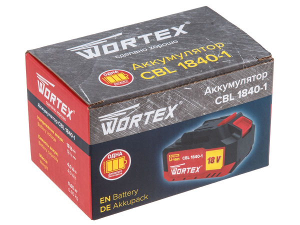 Аккумулятор WORTEX CBL 1840-1 18.0 В, 4.0 А*ч, Li-Ion ALL1 