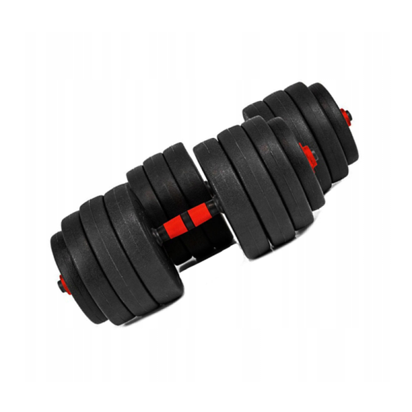 Набор композитных гантелей AMETIST 40 кг с соединительным грифом