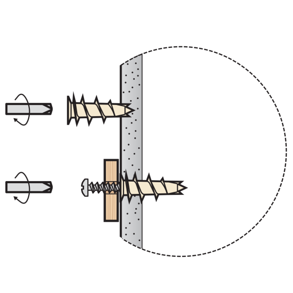 14x37 мм Дюбель для гипсокартона и пенобетона с шурупом усиленный PBAM НЕЙЛОН