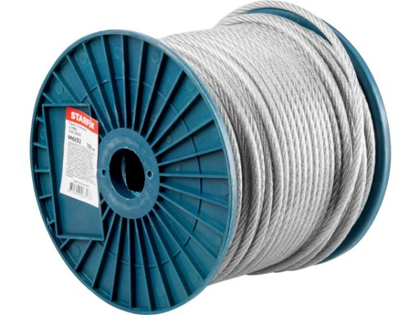 5(6) мм Трос стальной в ПВХ DIN 3055 (бухта 100 м)