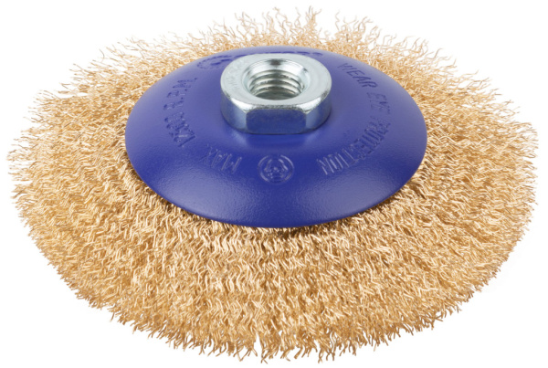 125 мм Щетка для УШМ «Тарелка» латунь Cutop Profi 82-903