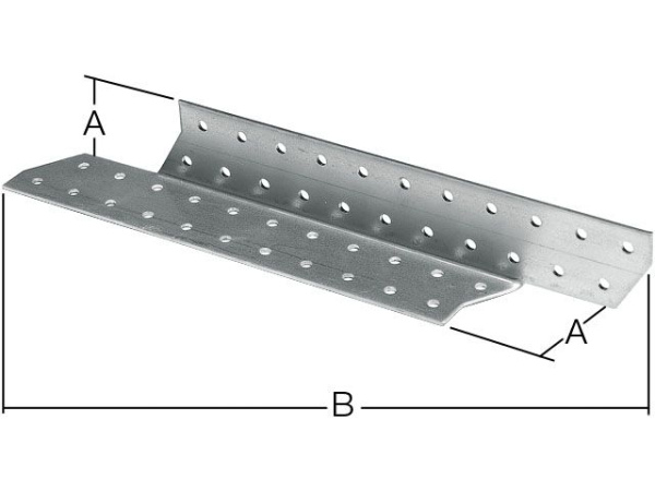 40x290 мм Держатель балки правый DB R белый цинк (5 шт.)
