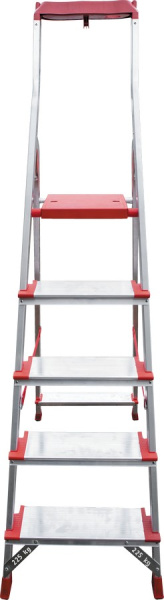 Стремянка профессиональная алюминиевая 5 ступеней 130 мм органайзер NV3118 Новая высота 3118105