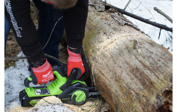 Пила цепная аккумуляторная G24CS25K4 24В (в комплекте АКБ 4А/ч + ЗУ) Greenworks