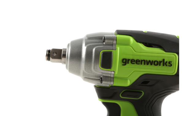 Гайковерт ударный аккумуляторный Greenworks GD24IW400 400Нм 24В