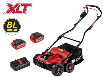 Аккумуляторный аэратор-скарификатор WORTEX CAE 3736 ALL1 XLT SET БЕСЩЁТ.ДВИГ., 18В+18В, шир. 37 см 
