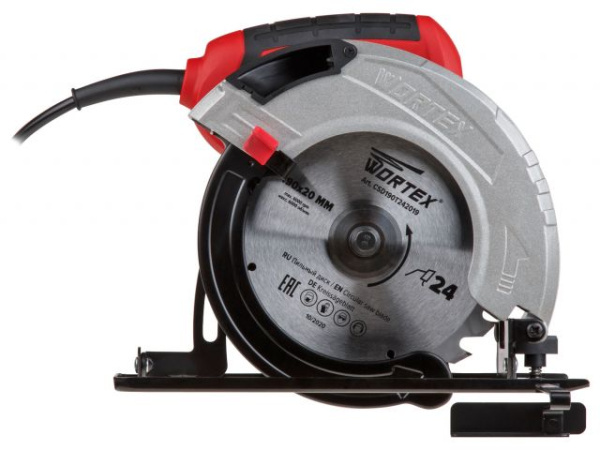 Циркулярная пила WORTEX CS 1915 в кор. (1500 Вт, 190х20 мм, до 67 мм)